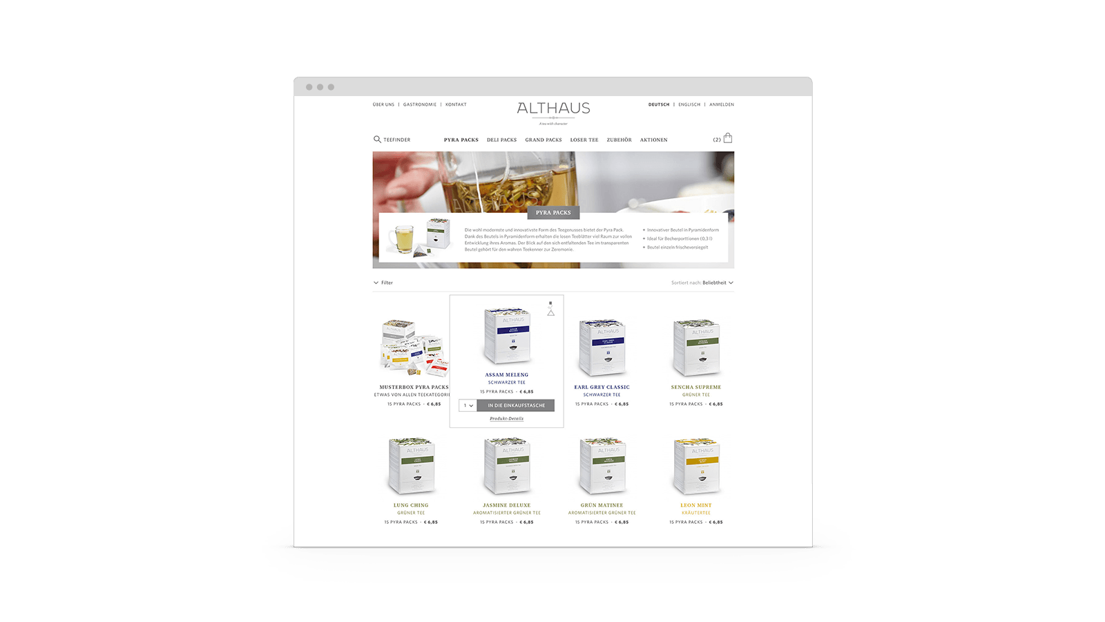 Corporate Website & Online-Shop 2
