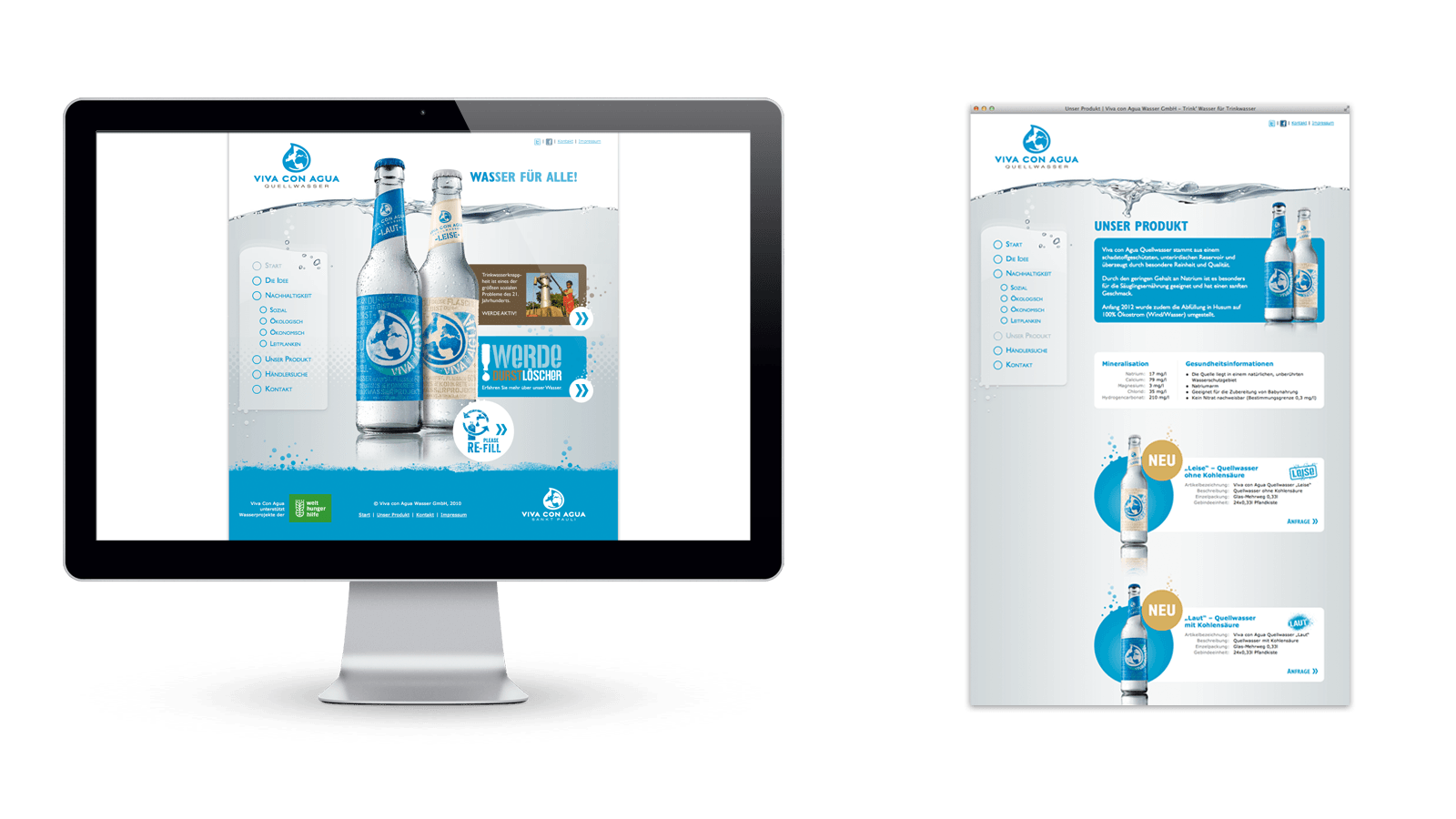 Viva con Agua Quellwasser Markenauftritt